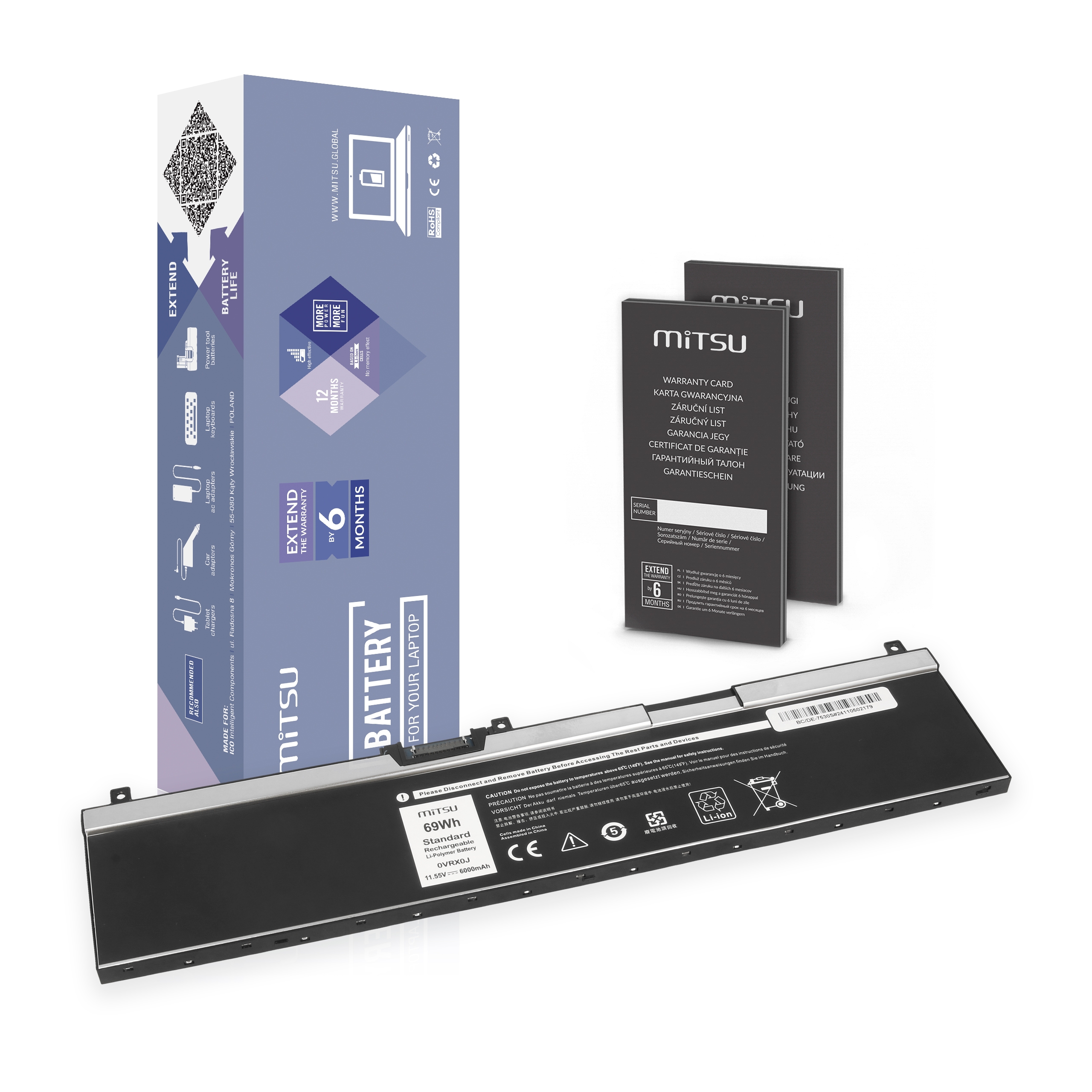 Bateria Mitsu do Dell Precision 7530, 7540, 7730 - NYFJH (6000mAh)