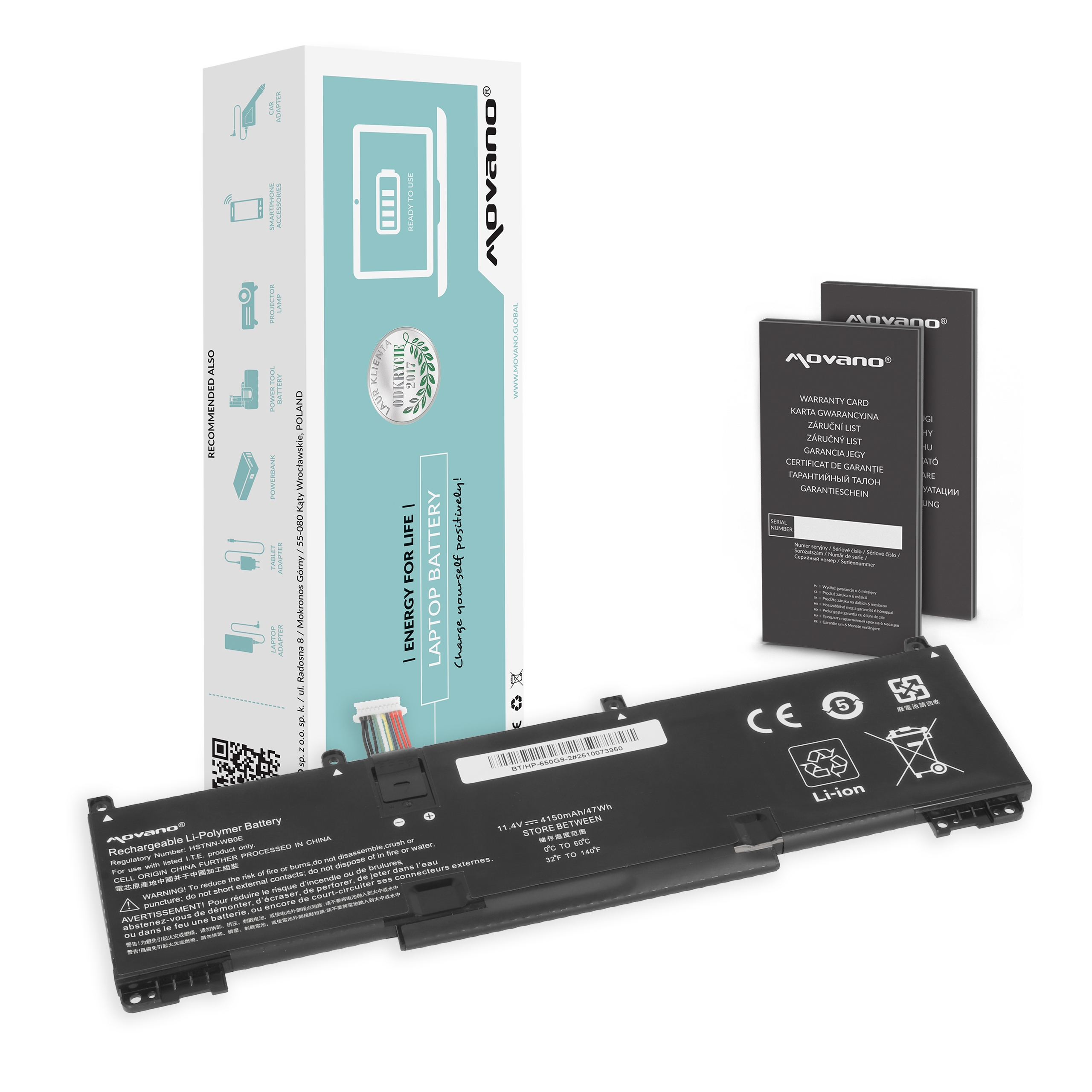 Bateria Movano do HP EliteBook 430 G8, 630 G9, 650 G9 - druga wersja
