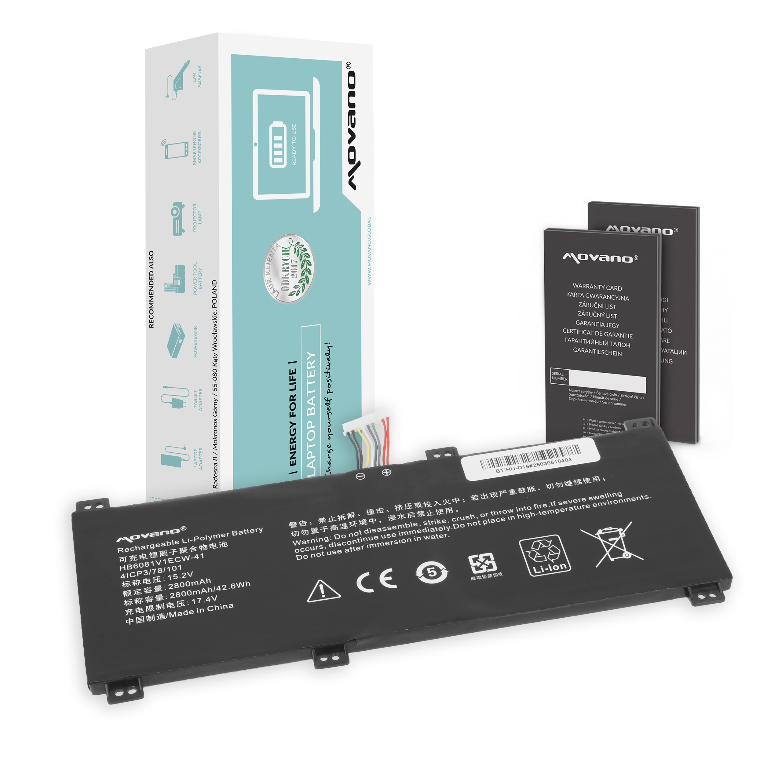 Bateria Movano do Huawei Matebook D 16