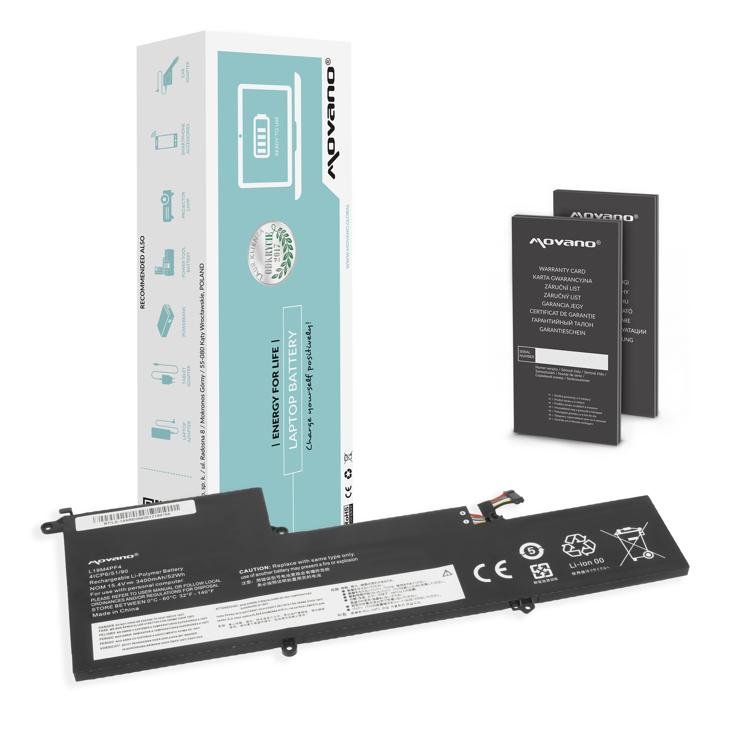 Bateria Movano do Lenovo Yoga Slim 7 14ARE05