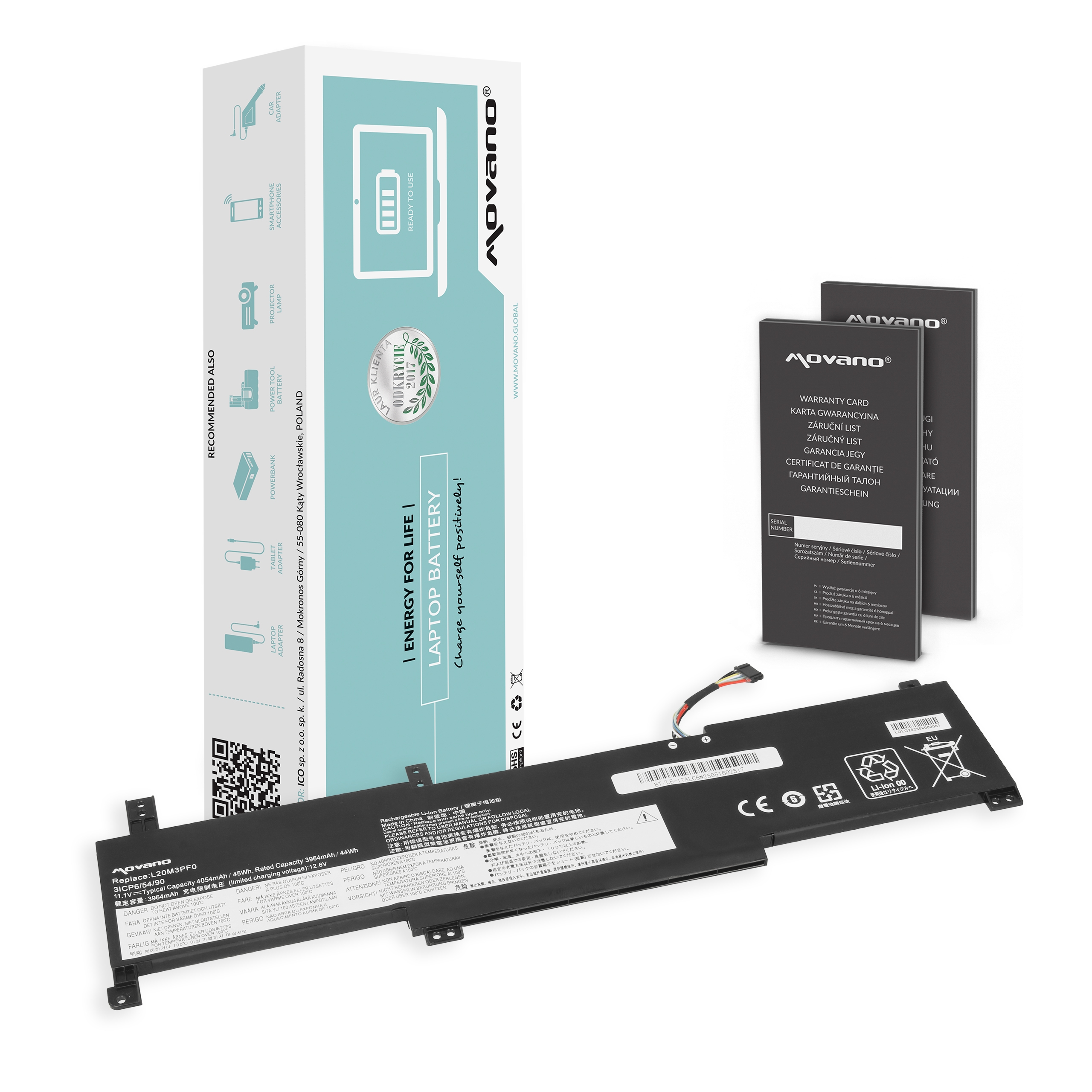 Bateria Movano do Lenovo IdeaPad 3 14ALC6, 15ALC6, 17ALC6