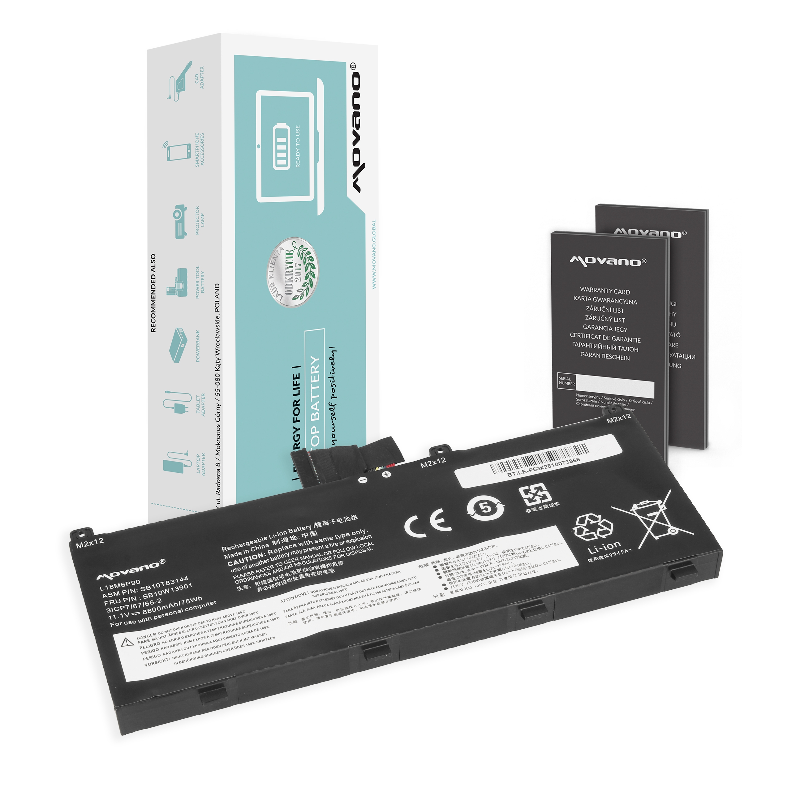 Bateria Movano do Lenovo ThinkPad P53