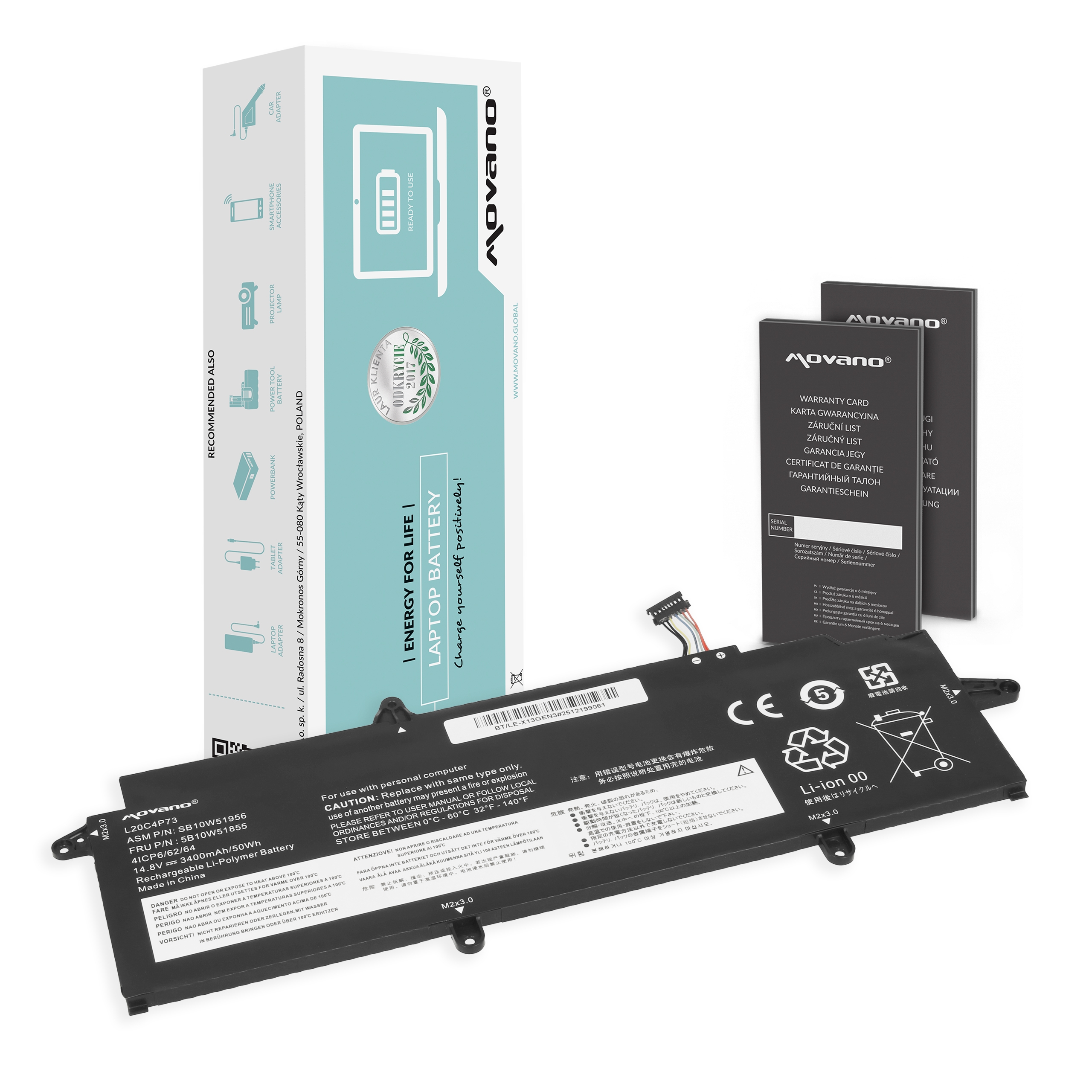 Bateria Movano do Lenovo Thinkpad X13 GEN 3