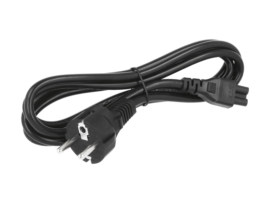 Kabel zasilający 3-żyłowy (koniczynka / miki) [150 szt. karton] - 1.8m