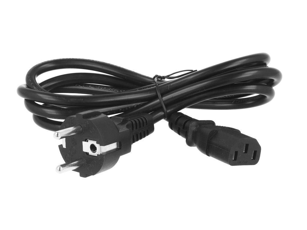 Kabel komputerowy 3-żyłowy (trapez) - do PC i UPS [200 szt. karton] -1.5m